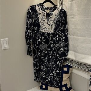 Tuckernuck Black and White Floral Long Sleeve Dress